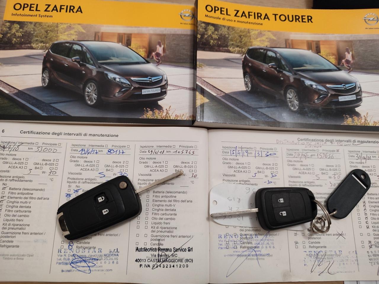 OPEL ZAFIRA 2014 1.6METANO COSMO 7POSTI NUOVA