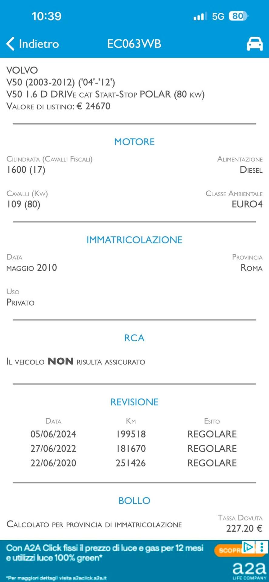 Volvo V50 DRIVe POLAR VARIAZIONE KM!!!