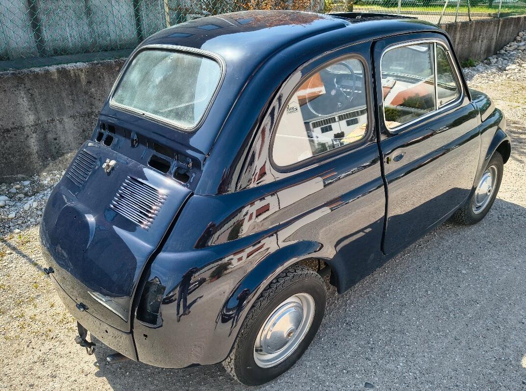 Fiat 500L blu | 1972 | Appena verniciata e restaurata