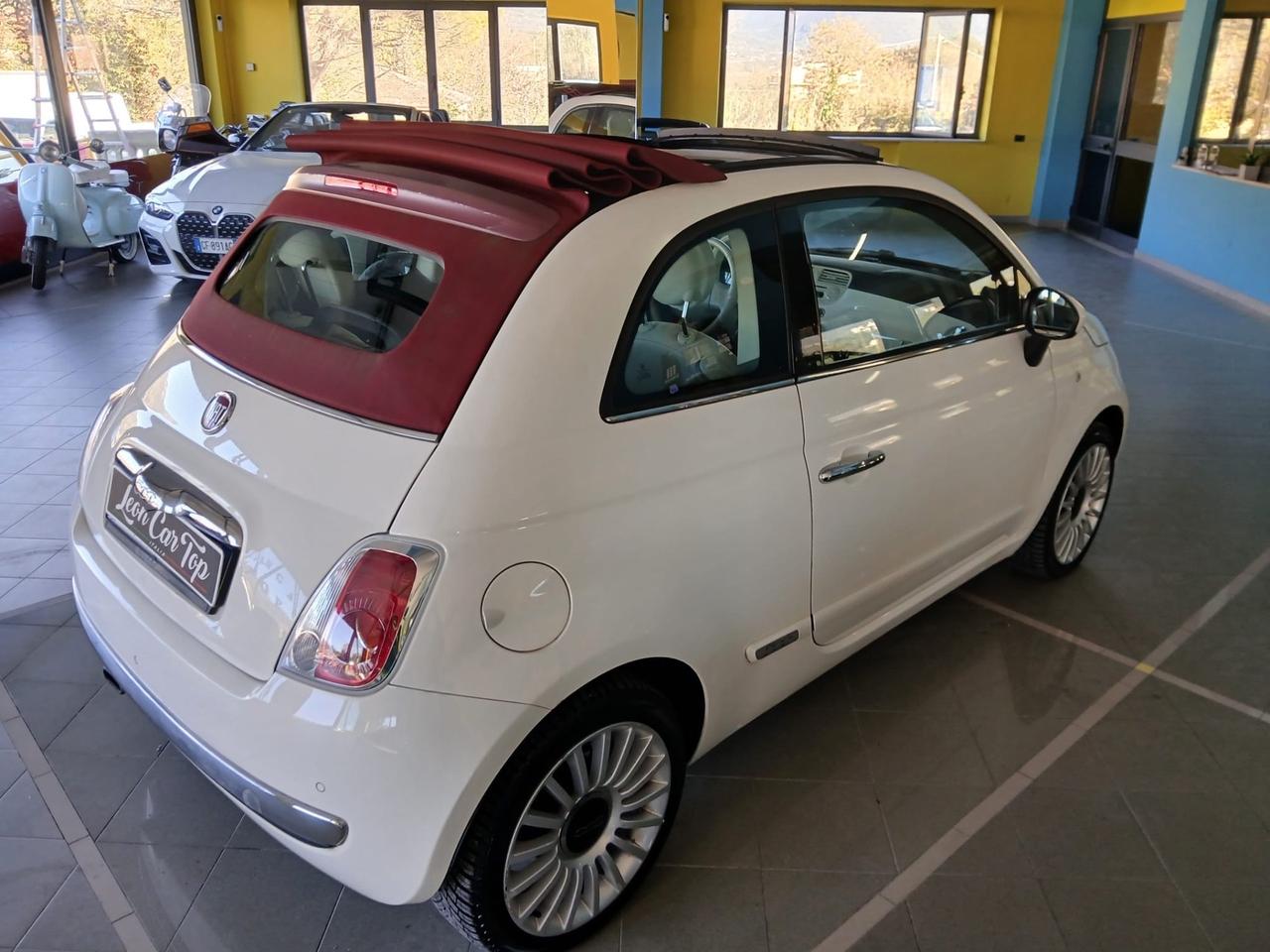 Fiat 500 C 0.9 TwinAir Turbo Lounge cabrio pelle rossa full