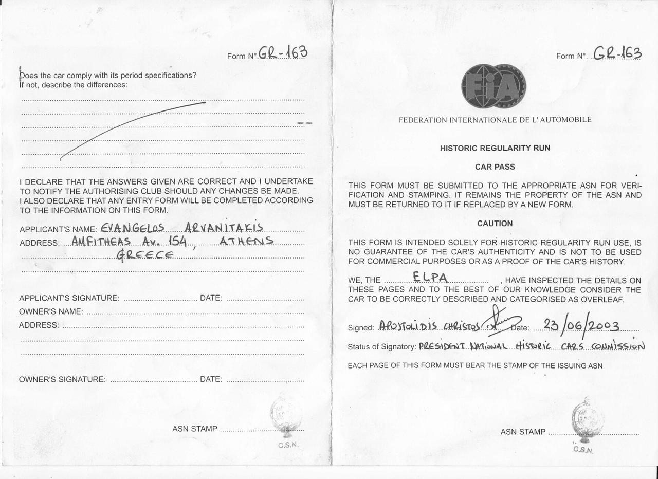 Fiat Altro 503 TORPEDO CERTIFICATA FIA