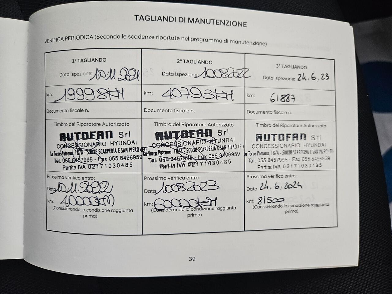Hyundai TUCSON 1.6 crdi Xtech 2wd - TAGLIANDI HYUNDAI