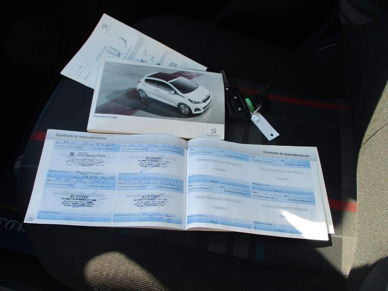 PEUGEOT 108 5P 1.0 12v ACTIVE E5 132000 KM CERTIFICATI