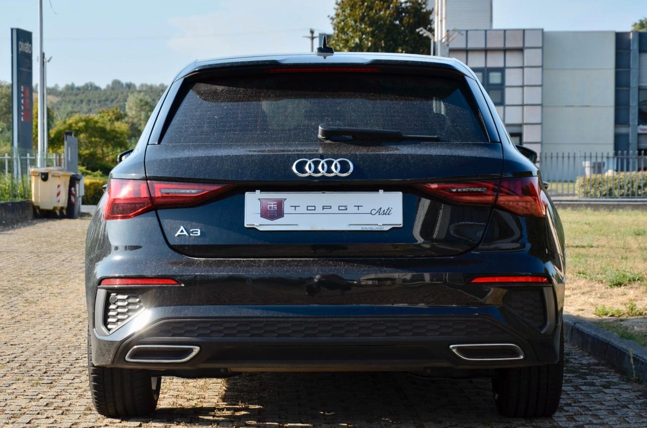 AUDI A3 SPORTBACK 35 2.0 TDI S-LINE EDITION 150cv S-TRONIC, GARANZIA AUDI 3/27, SERVICE AUDI, FULL LED, APPLE ANDROID, 18", PERMUTE