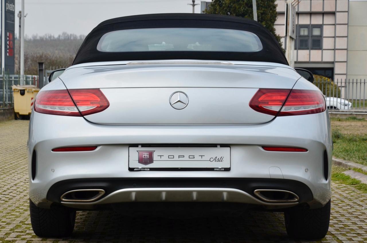 MERCEDES-BENZ CABRIO C 180 PREMIUM AMG 156cv AUTO, SERVICE MERCEDES, NAVI, FRANGIVENTO, PERMUTE