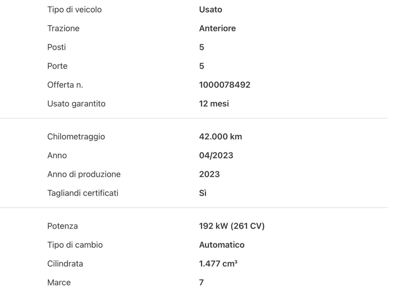 Lynk&co 01 PHEV Perfetta CV 261