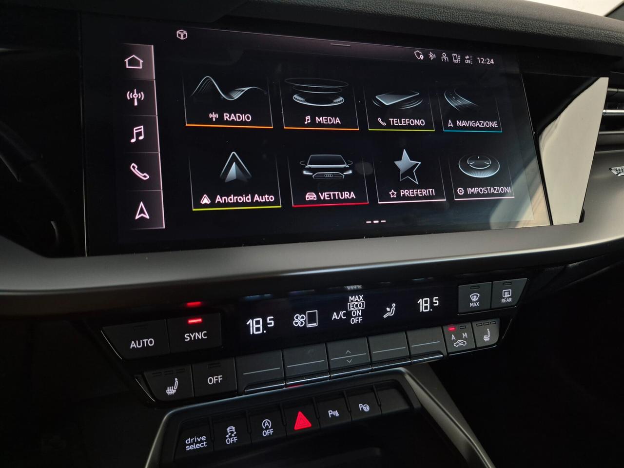 Audi A3 SPORTBACK 30 1.0 TFSI MHEV S-TRONIC LED CARPLAY V.PRIVACY C.18 AUTO UFFICIALE AUDI 1 PROPRIETARIO