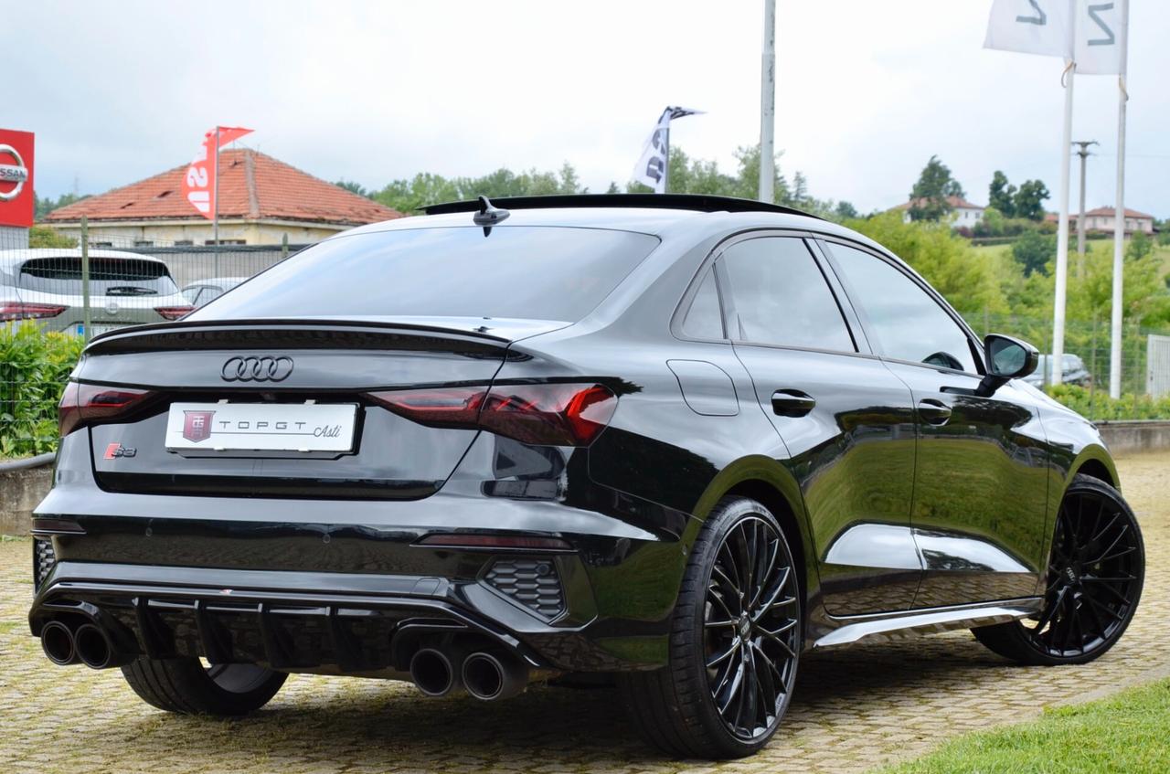 AUDI S3 SEDAN 2.0 TFSI SPORT ATTITUDE QUATTRO 310cv S-TRONIC, IVA SUL 100%, TETTO, SCARICO MILLTEK, BANG&OLUFSEN, TOTAL BLACK, 20″, PERMUTE