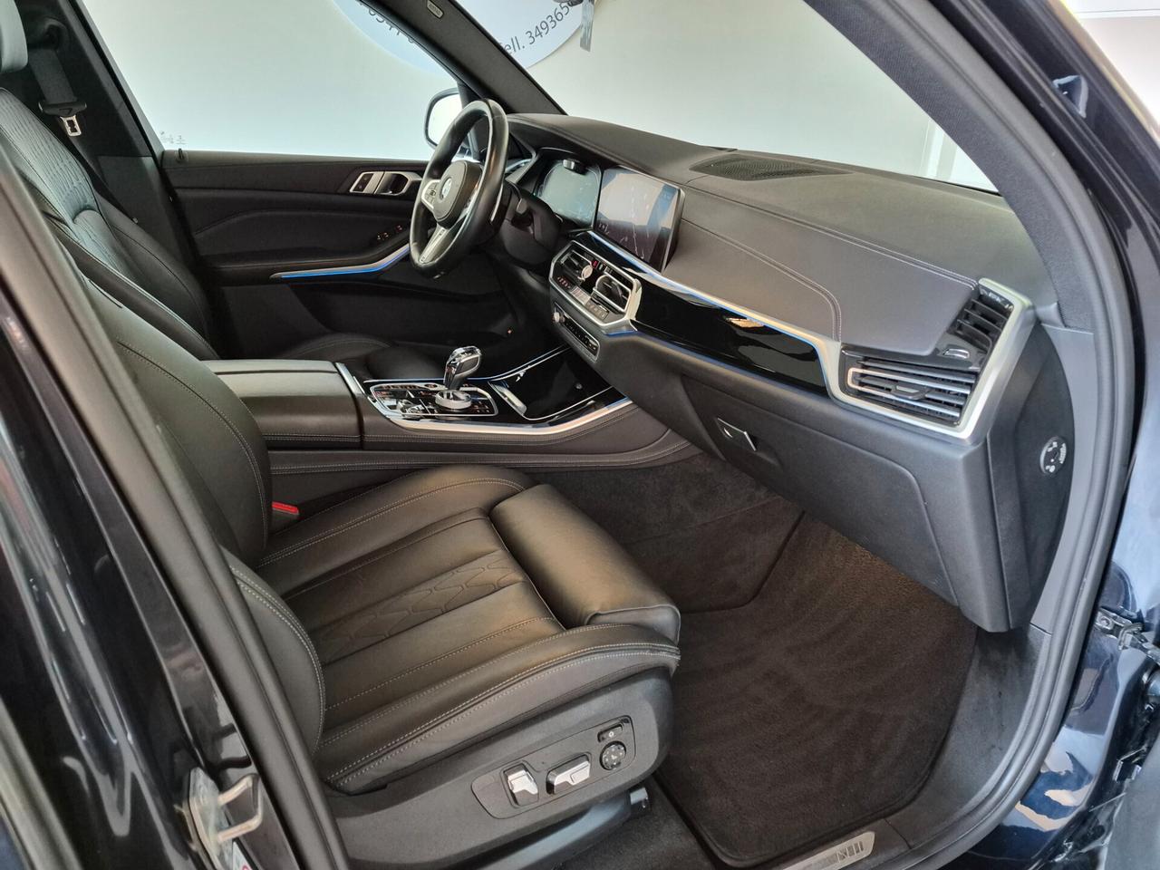 BMW X5 XDRIVE 45E MSPORT LASER PELLE TETTO SOSPENSIONI PNEUMATICHE FRENI M BLU C.21" ADAS 1 PROPRIETARIO