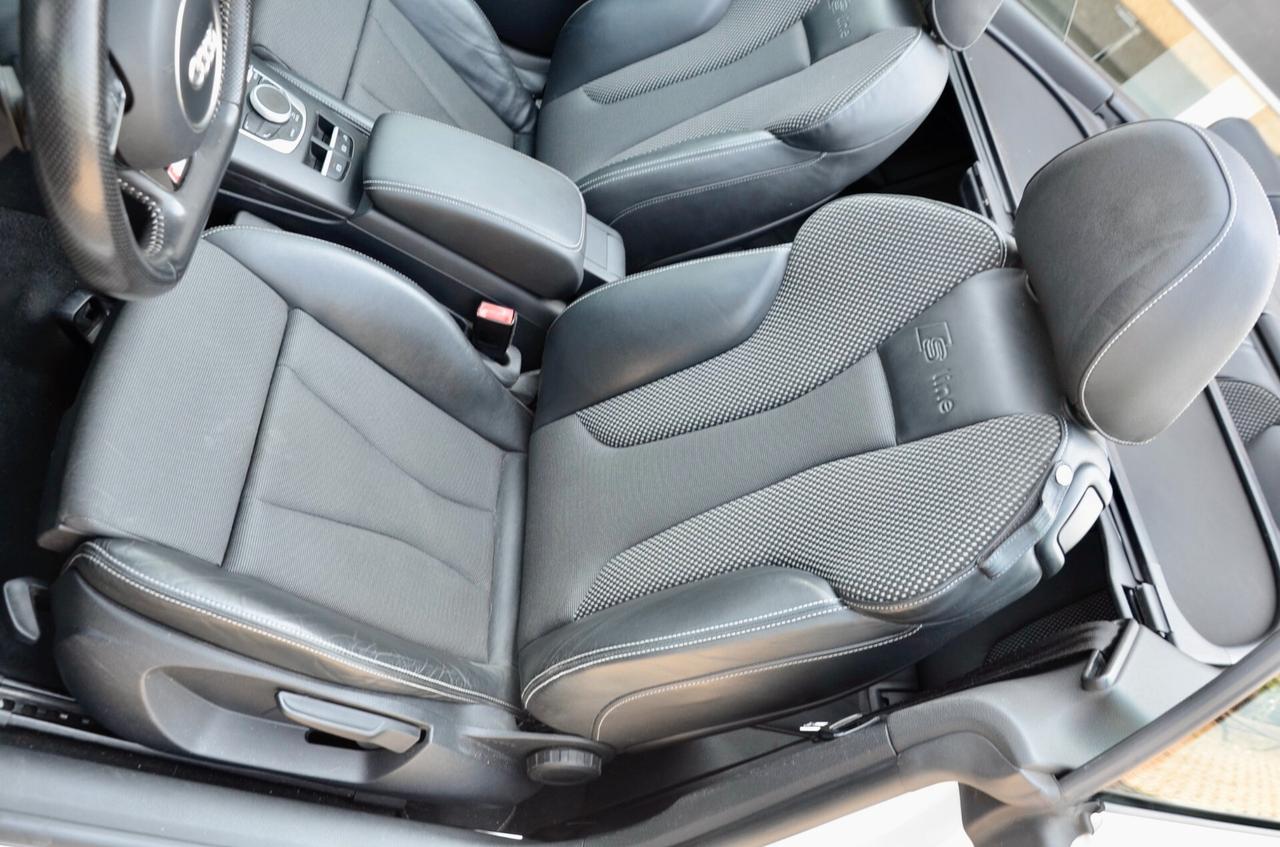 AUDI A3 CABRIO 2.0 TDI S-LINE INT+EXT 150cv S-TRONIC, UNICO UTILIZZATORE, UFF ITALIANA, EURO 6B, XENO, FRANGIVENTO, NAVI, PERMUTE