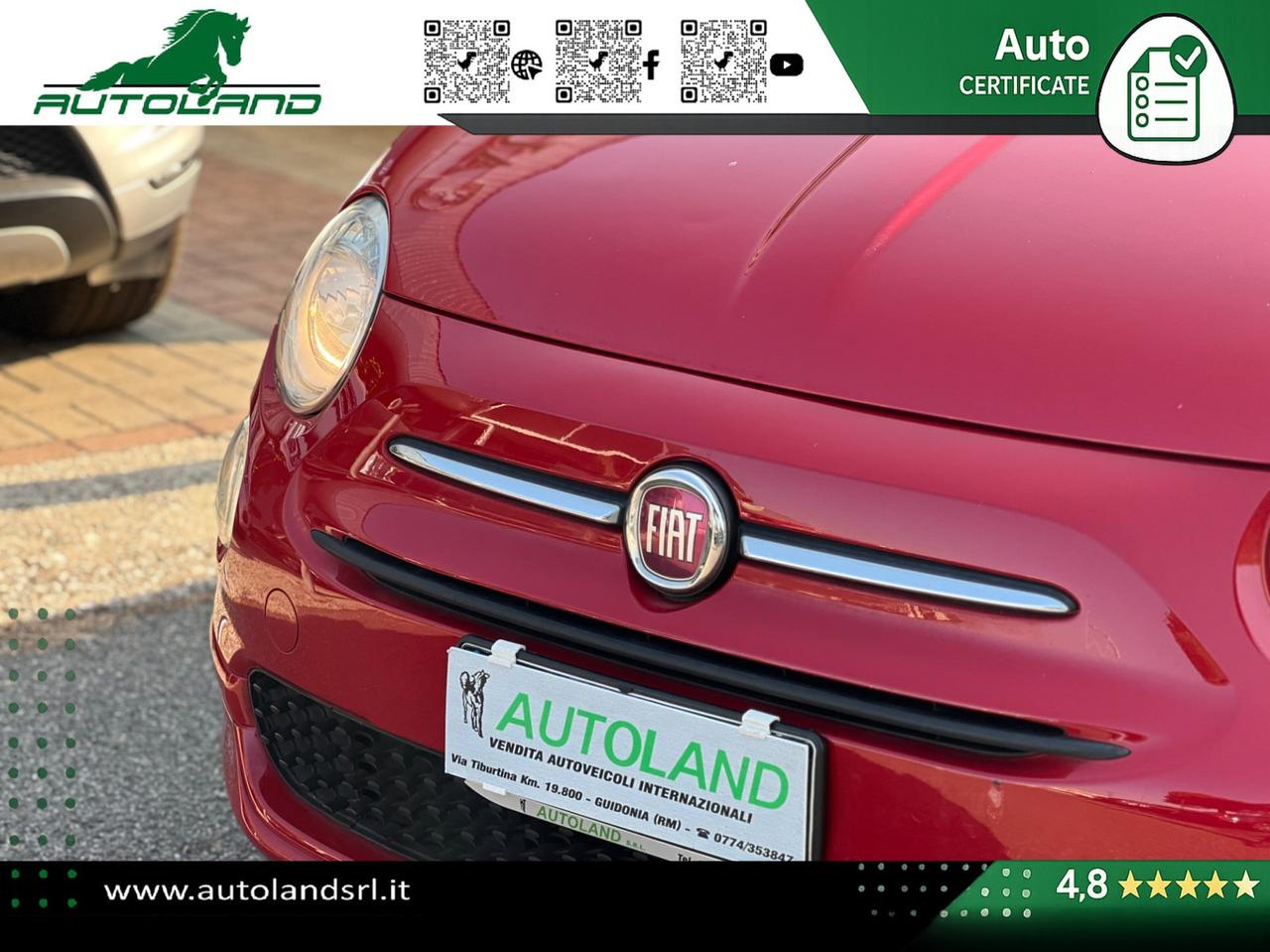 Fiat 500 1.2 69cv my19 Ok Neopatentati - Sensori di Parcheggio - Cruise Control - Uconnect 5"