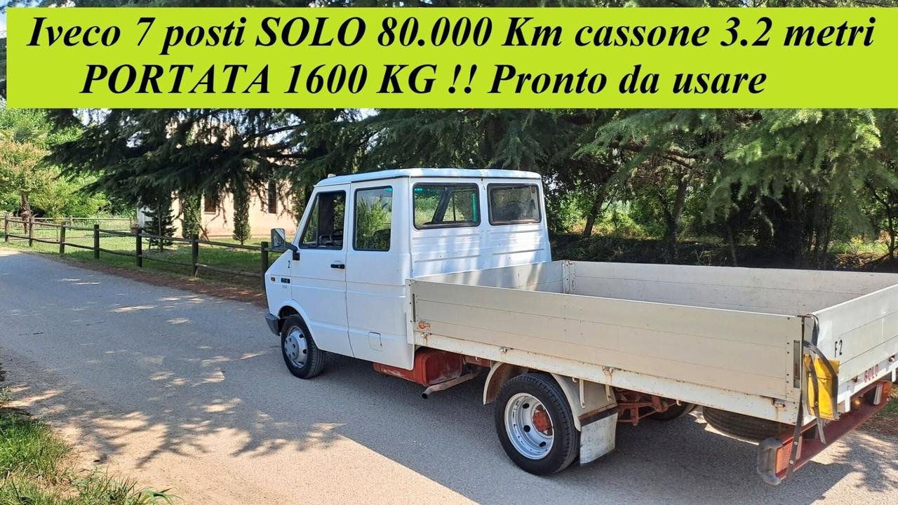 Iveco 7 posti solo 80.000 Km cassone 3,2 m