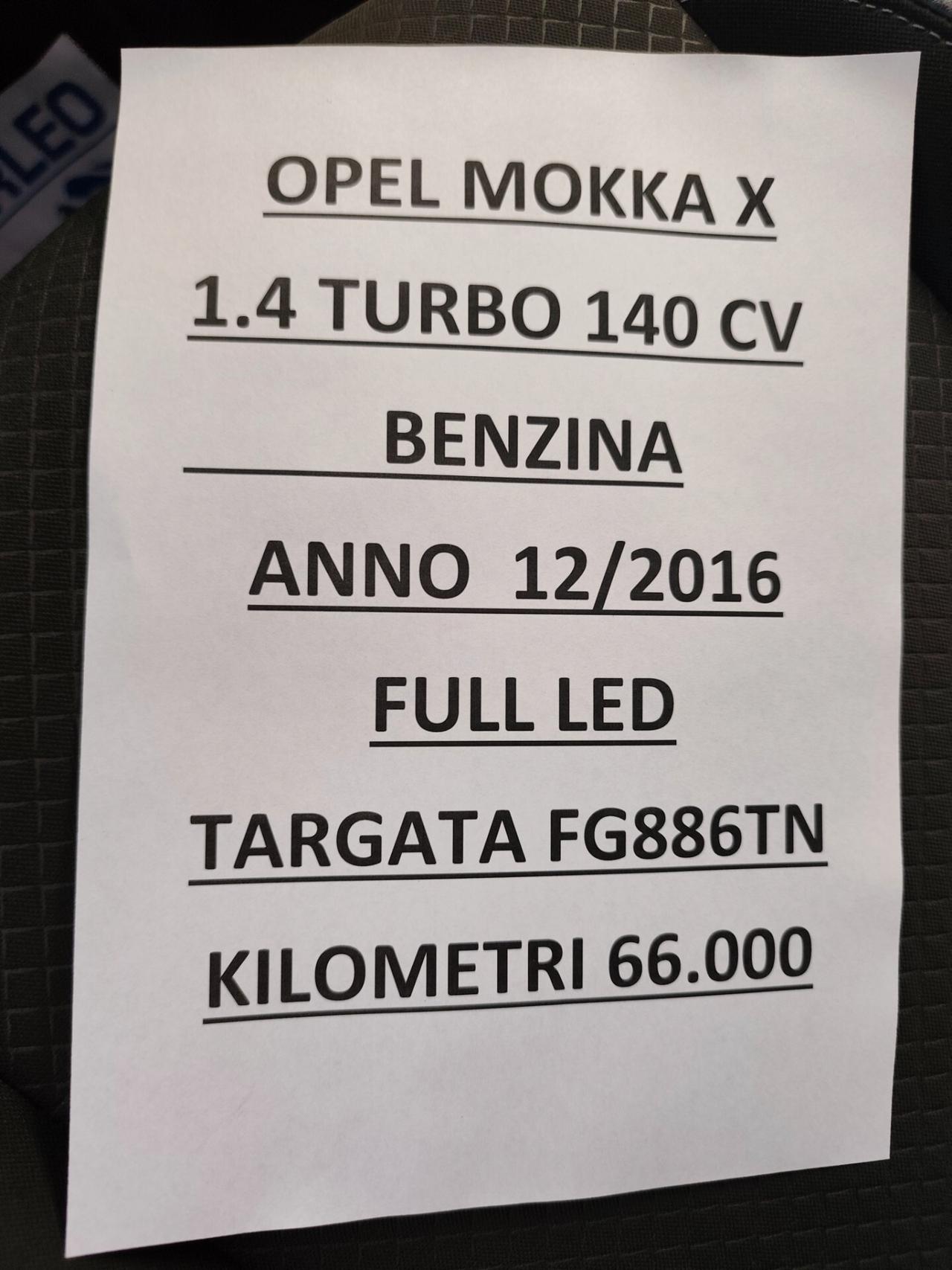 Opel Mokka X 1.4 Turbo Benzina 140CV km 66000
