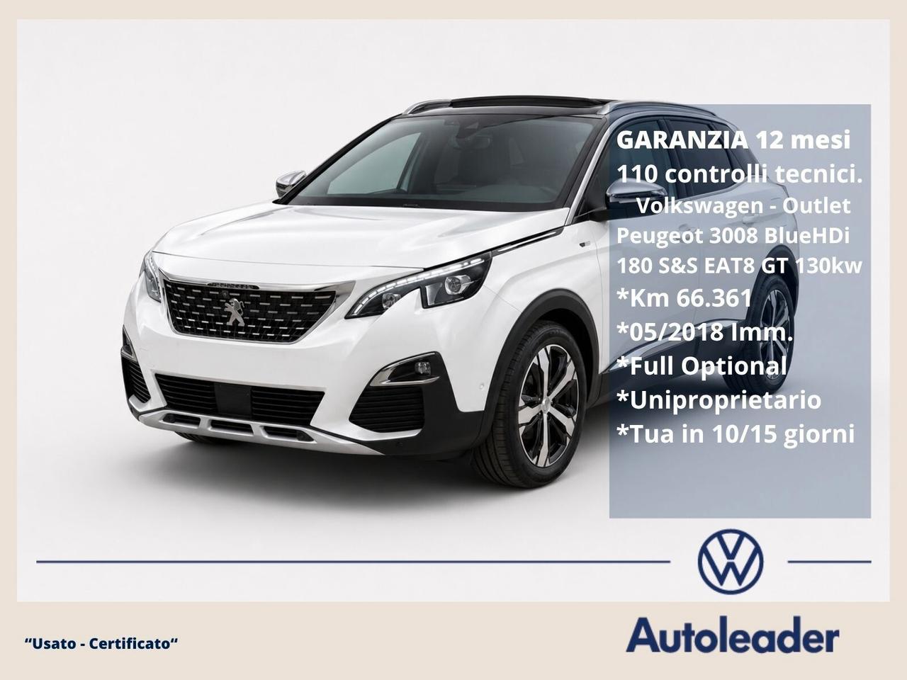 Peugeot 3008 BlueHDi 130 S&S EAT8 GT Line