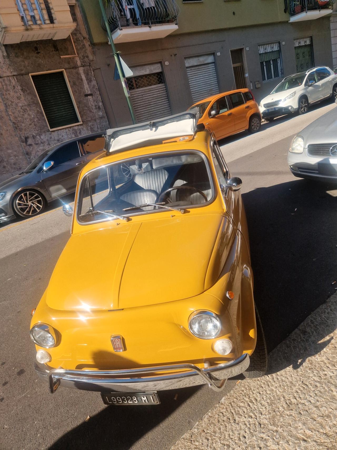Fiat 500L 1971 targhe originali restaurata