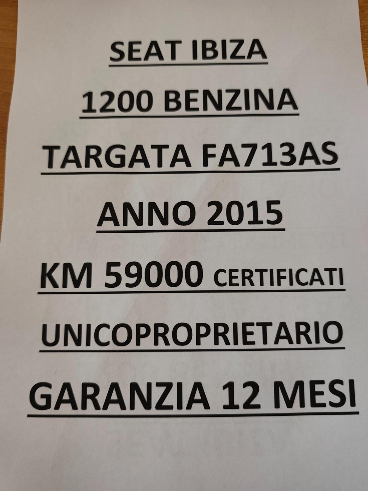 Seat Ibiza 1.2 BENZINA KM 59932
