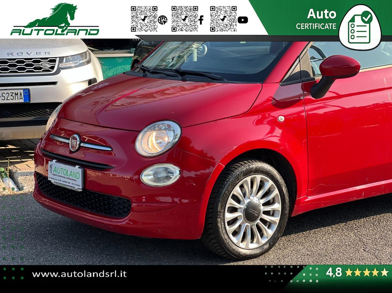 Fiat 500 1.2 69cv my19 Ok Neopatentati - Sensori di Parcheggio - Cruise Control - Uconnect 5"