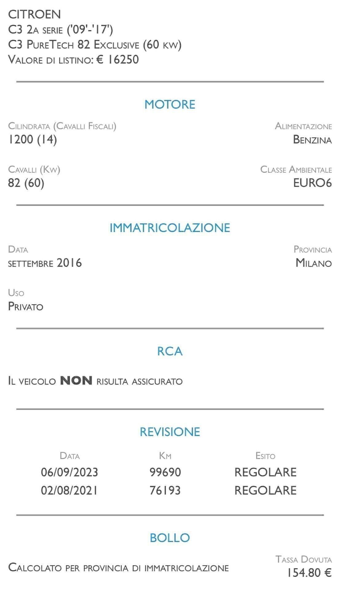 Citroen C3 PureTech 82 Monna Lisa - NEOPATENTATI