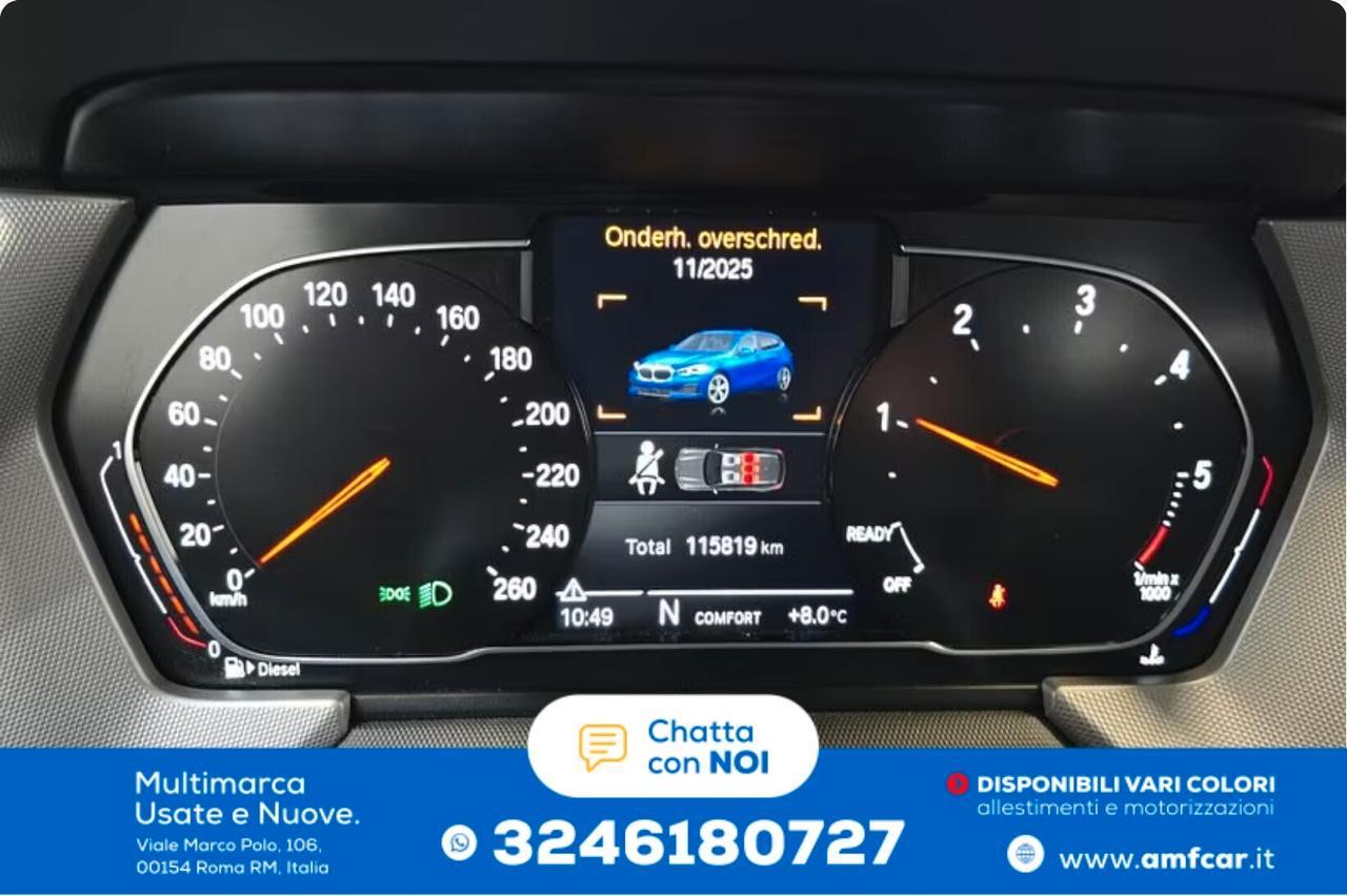 Bmw 116d 5p. Advantage cambio manuale 5 porte Navi