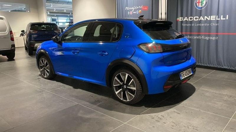 Peugeot 208 motore elettrico 136 CV 5 porte GT