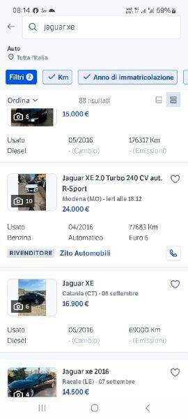 Jaguar XE 2.0 D Turbo 180CV aut. Portfolio Motore rumoroso