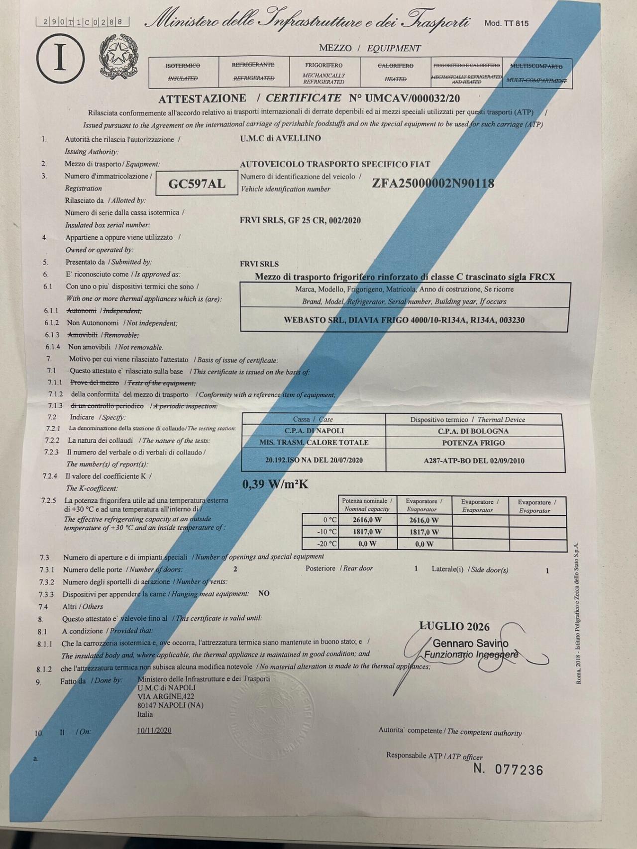 Fiat Ducato 35 2.3 MJT 140CV PC-TN Furgone FRIGO