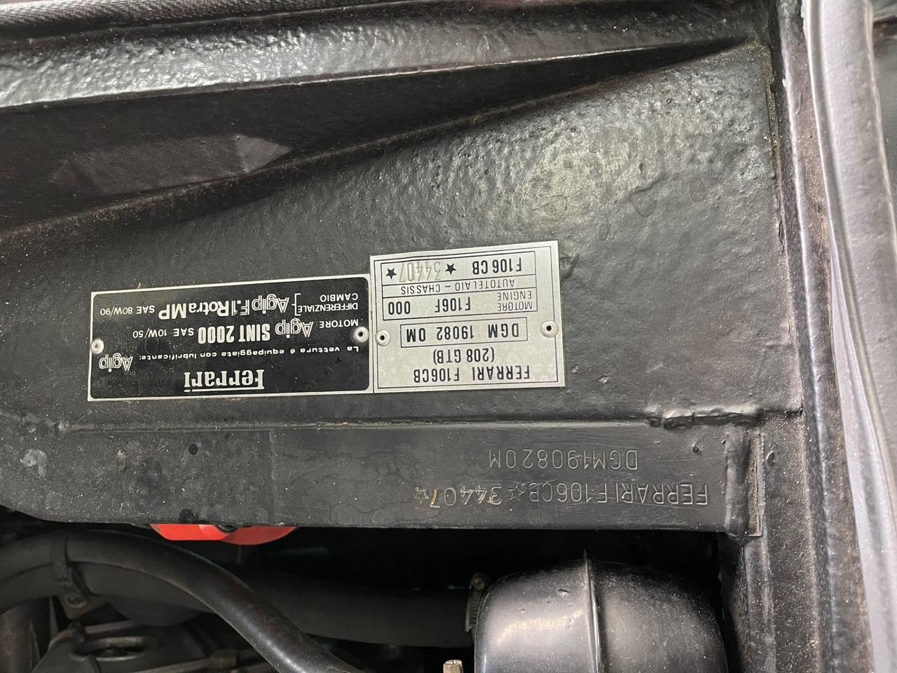 Ferrari 208 GTB ASI Aspirata Rarissima PERMUTE RATE