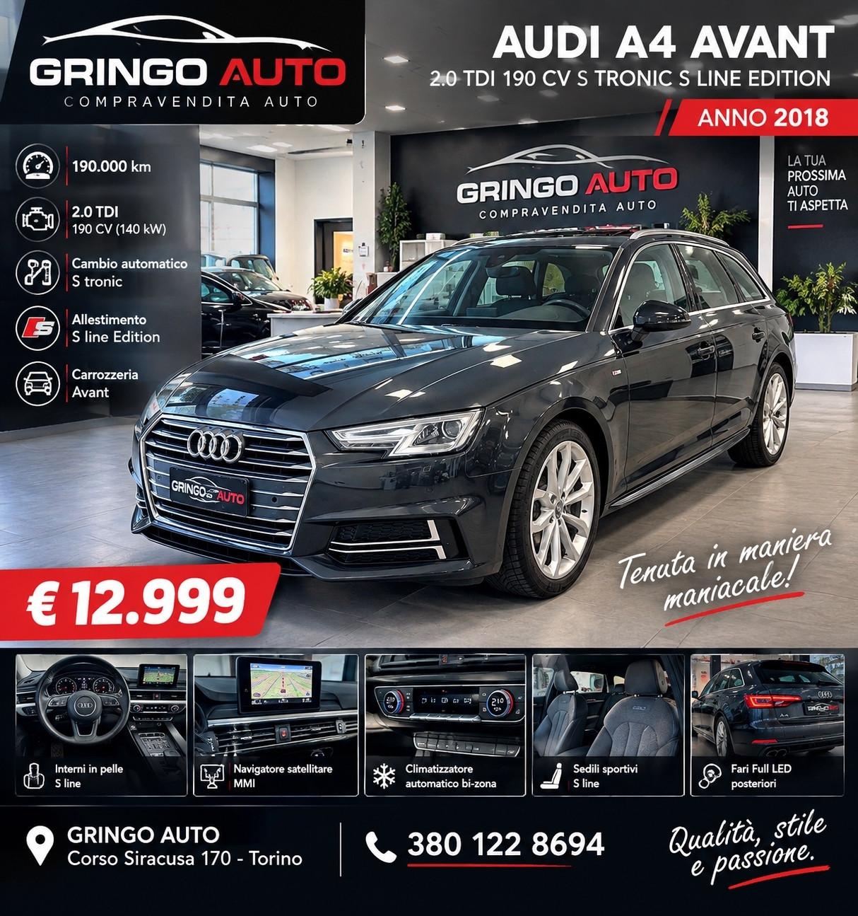 Audi A4 Avant 2.0 TDI 190 CV S tronic Sport