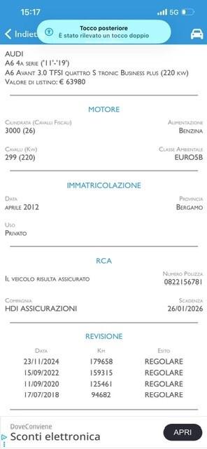 Audi A6 3.0 TFSI 300CV quattro S tronic Business Plus