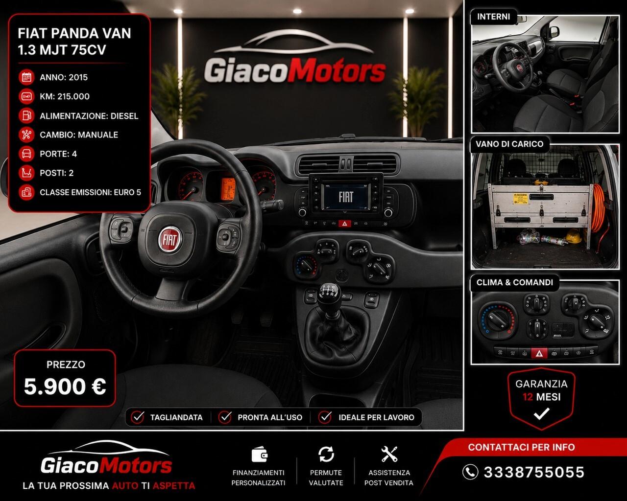 Fiat Panda 1.3 MJT S&S 4x4 Pop Climbing Van 2 posti