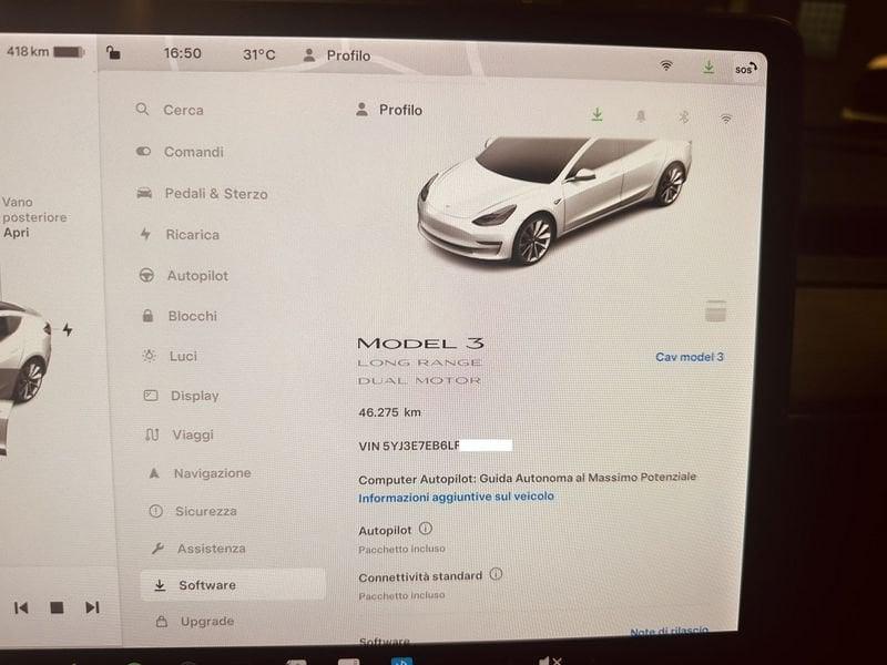 Tesla Model 3 Long Range Dual Motor AWD Autopilot Massimo Potenziale