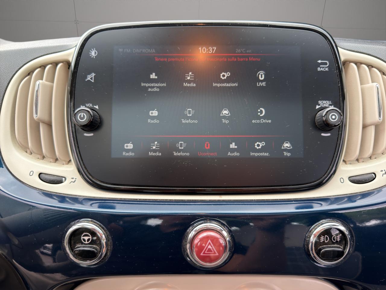 Fiat 500 1.2 Lounge 69cv - Unipro - Promo Finanziamento - Tagliandi certificati - Uconnect 7" - Tetto panoramico - Garanzia