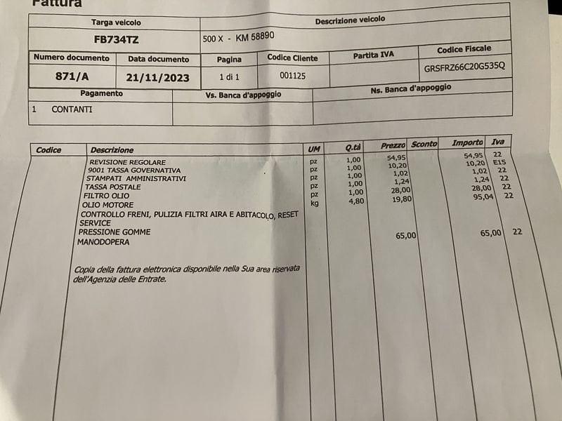 FIAT 500X 500X 1.6 MultiJet 120 CV Pop Star