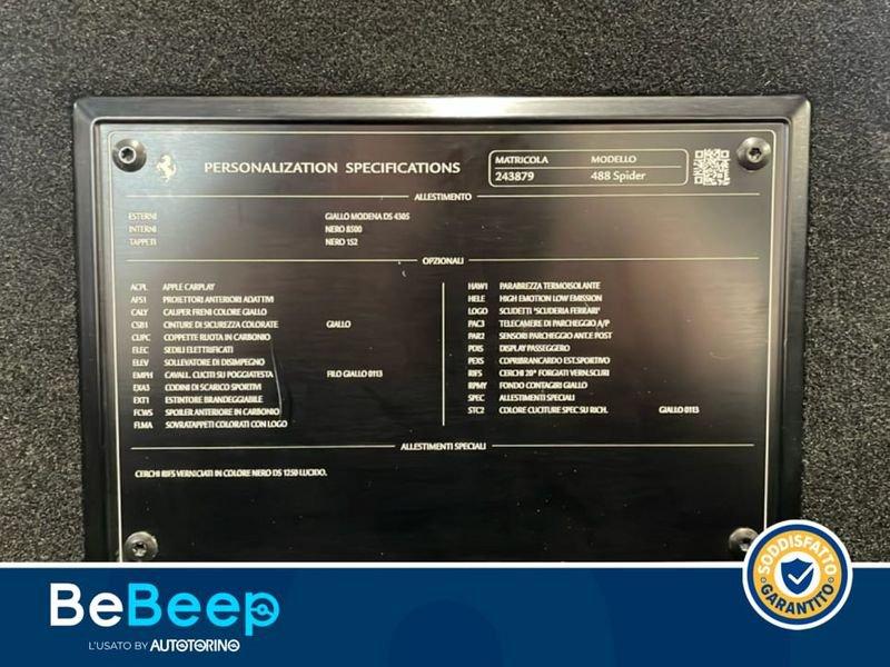 Ferrari 488 SPIDER 3.9 DCT