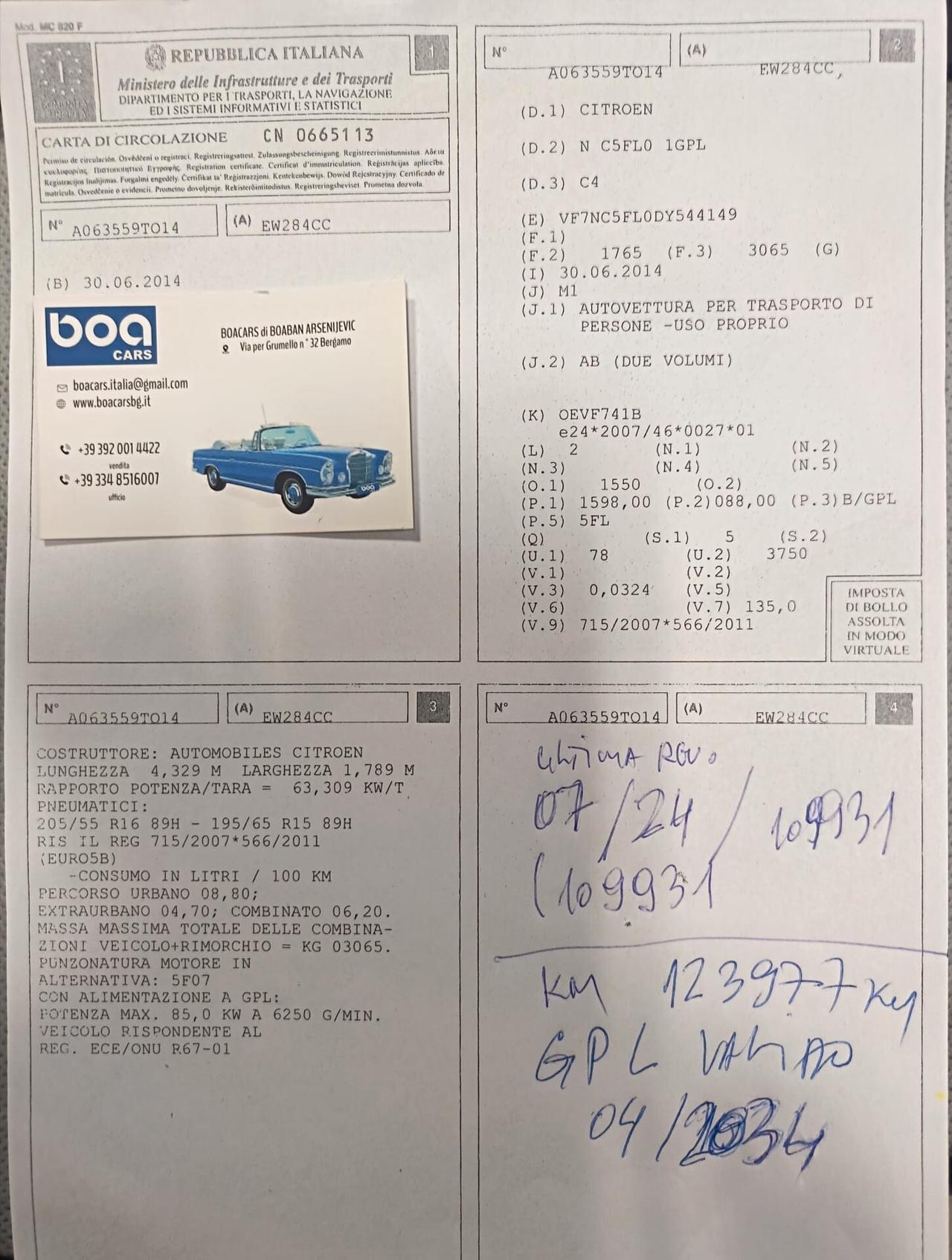 Citroen C4 1.6 bz/GPL 88kW