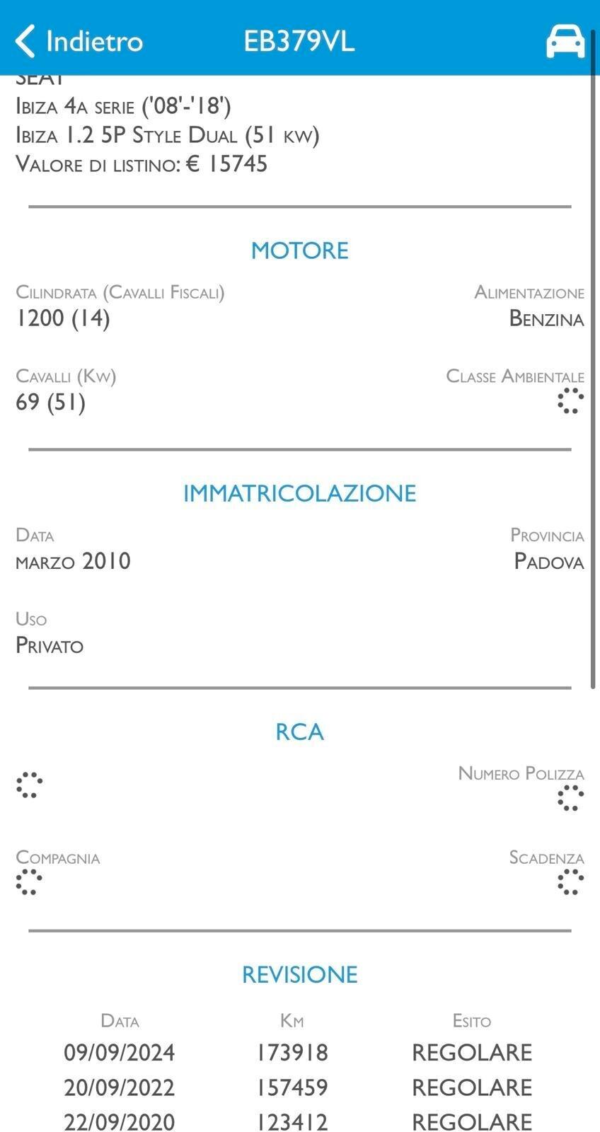 SEAT IBIZA 1.2 BENZINA - NEOPATENTE