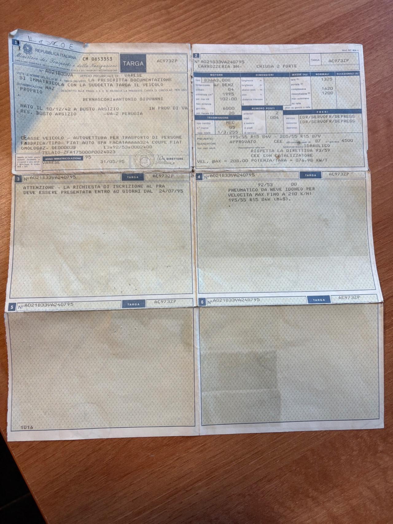 Fiat Coupe 2.0 i.e. 16V Plus