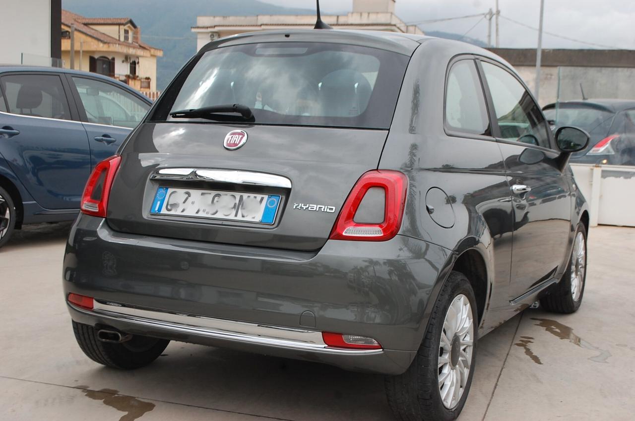 Fiat 500 1.0 hybrid Lounge 70CV Uff Italy Lega USB App