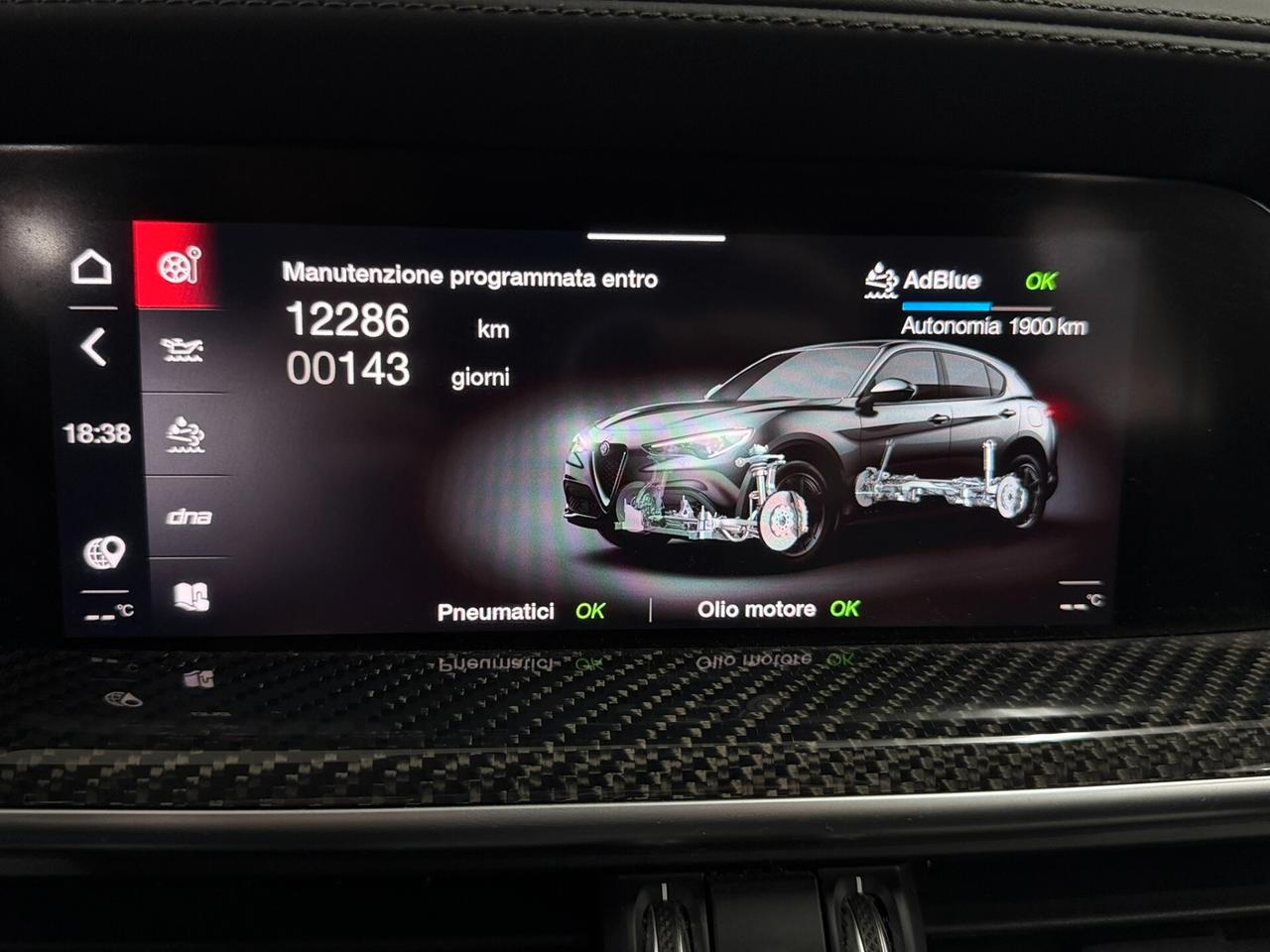 Alfa Romeo Stelvio 2.2 TD 210 CV VELOCE Ti DISTRIBUZIONE OK CARBONIO