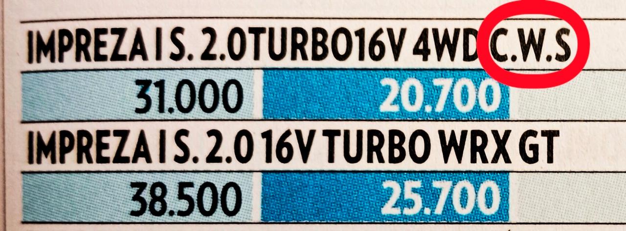 Subaru Impreza 2.0i T 16V cat Compact Wag. 4WD