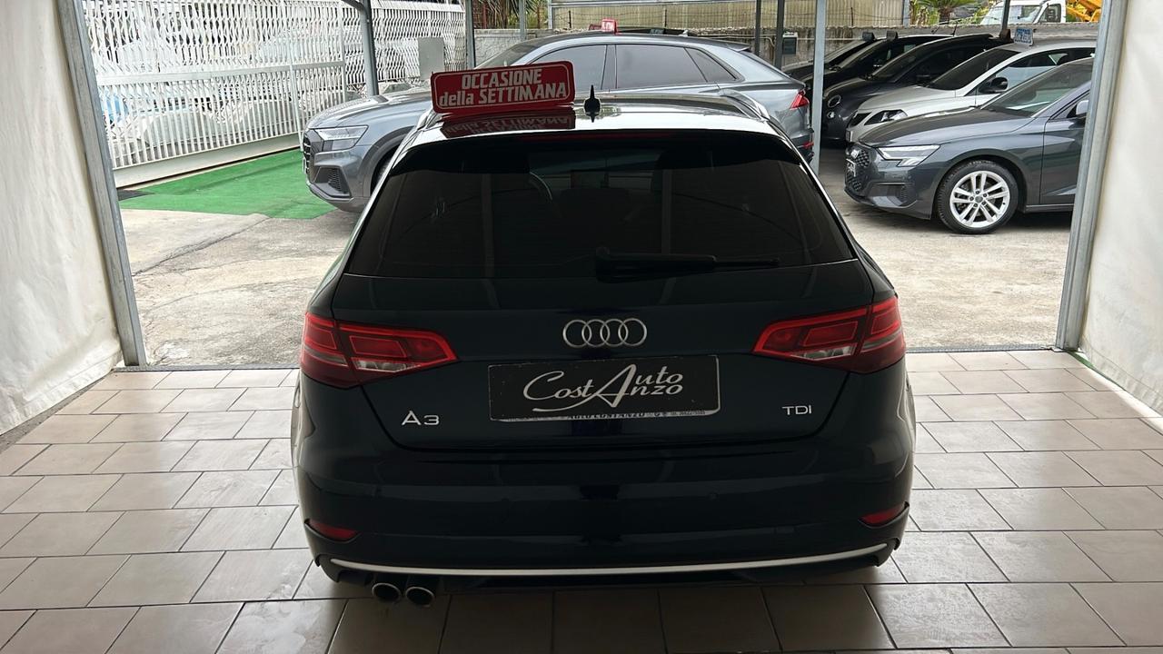 Audi A3 SPB 2.0 TDI 150 cv SLine 2017