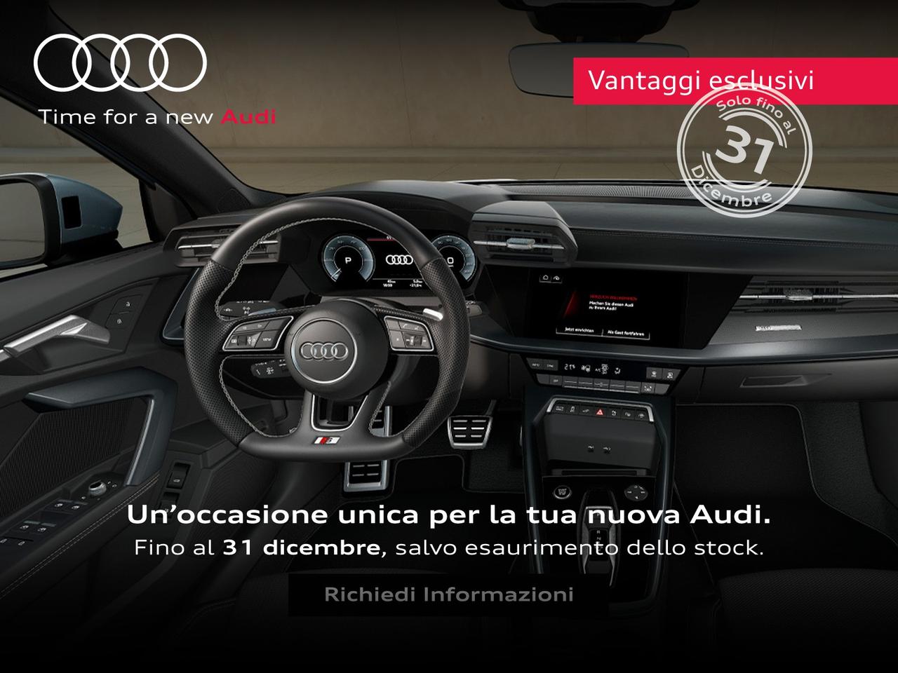 Audi A3 sportback 1.5 tfsi e business advanced 204cv s-tronic