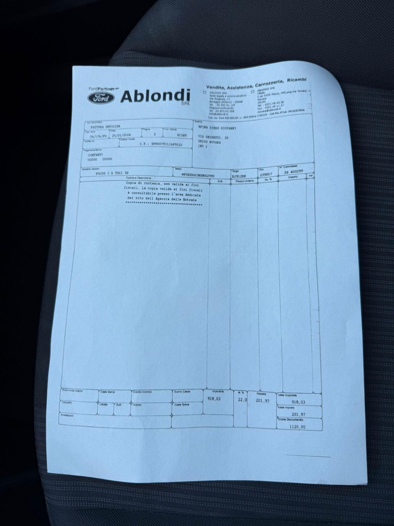 Ford Focus 1.6 TDCi 115 CV Titanium