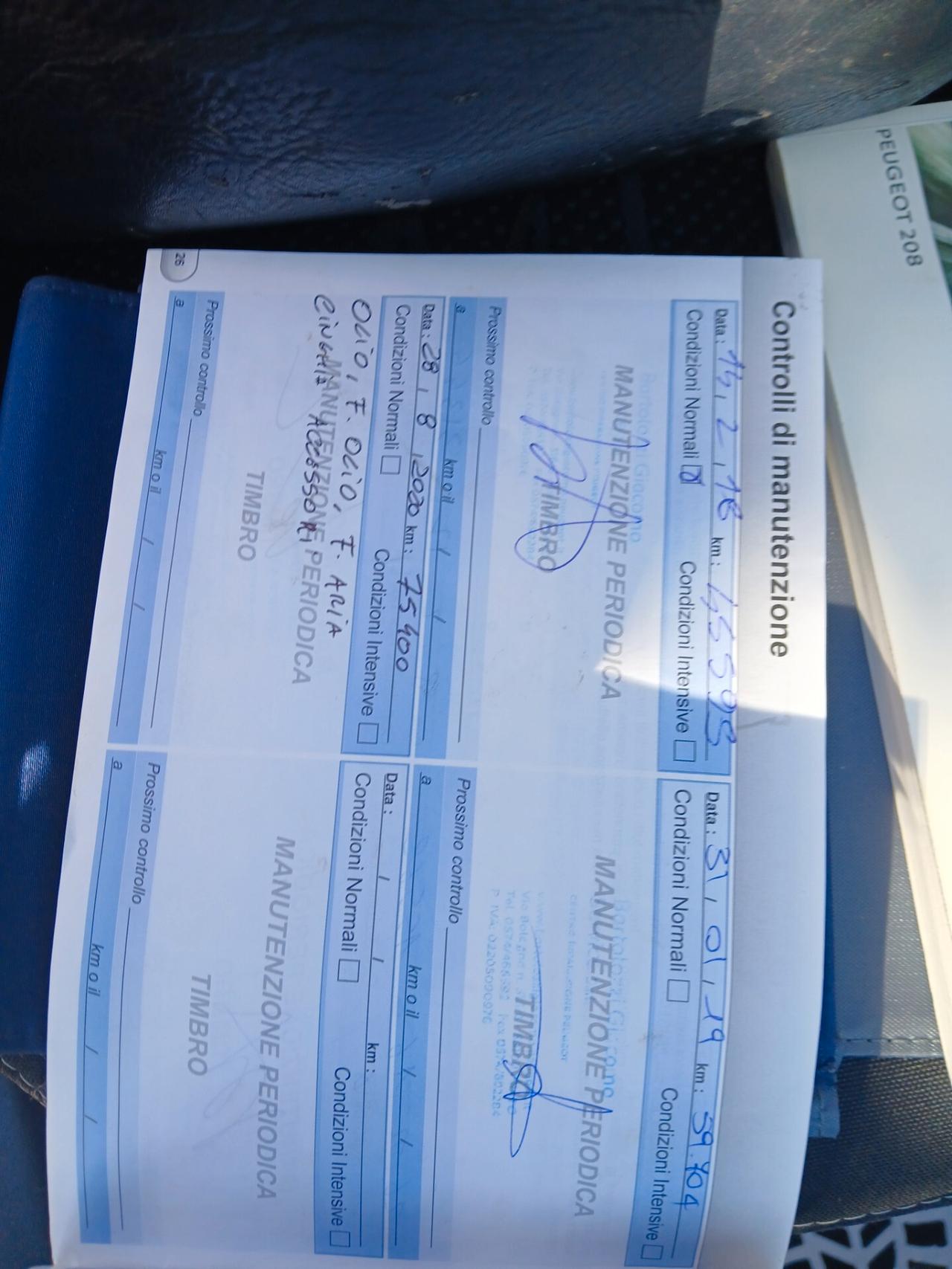 Peugeot 208 anno 2015 X Neopatentati KM CERTIFICATI