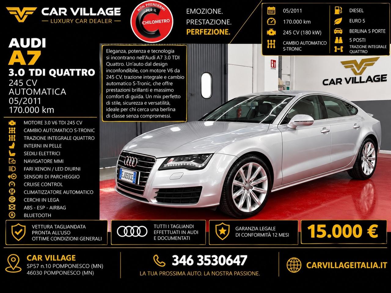 Audi A7 SPB 3.0 TDI 245 CV quattro S tronic