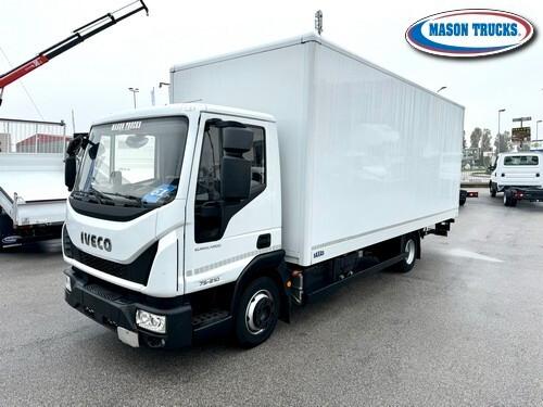 IVECO EUROCARGO 75-210 P, furgonato con sponda, 2021, km 74.000