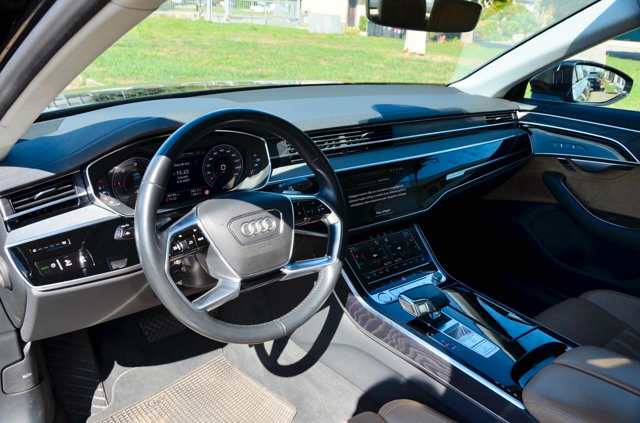 AUDI A8 50 3.0 tdi MHEV QUATTRO 286cv TIPTRONIC, PRIMA VERNICE, IVA ESPOSTA, UFF ITALIANA, SERVICE AUDI, EURO 6D, PERMUTE