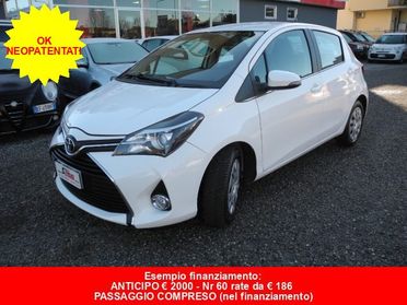 TOYOTA Yaris 1.0 69cv 5p. Active -Ok NEOPATENTATI-solo 68000 Km