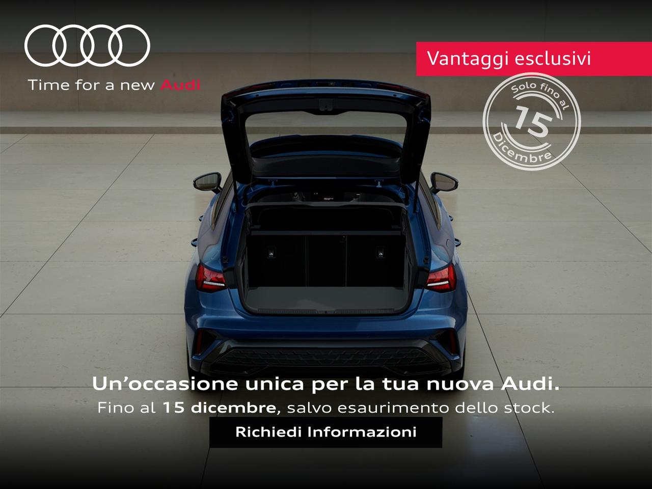 Audi A3 sportback 1.5 tfsi mhev s line edition 150cv s-tronic