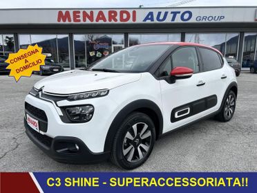 Citroën C3 PureTech 83 S&S Shine VETRI SCURI+CERCHI 16"